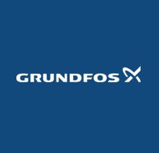 Logo logo grundfos fond bleu